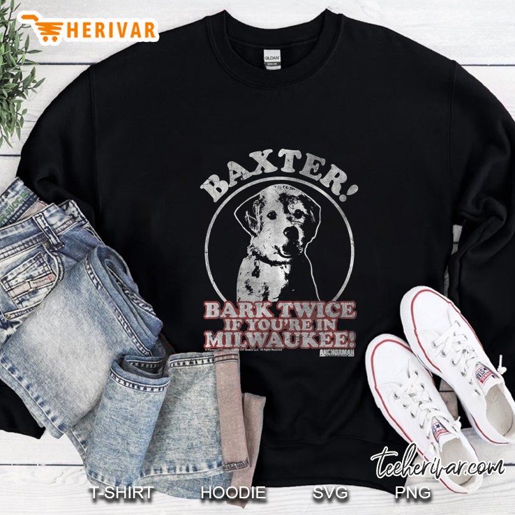 Anchorman Baxter Bark Twice Portrait Sweatshirt