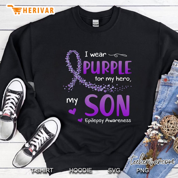 I Wear Purple For My Son Epilepsy Awareness Mugs