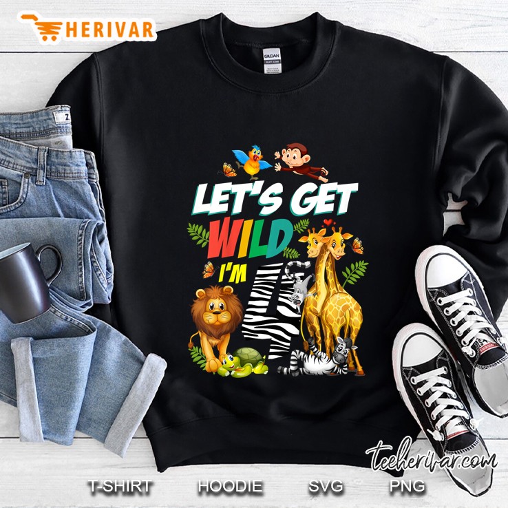 Kids Safari Birthday 4 Zoo Animals Lets Get Wild I