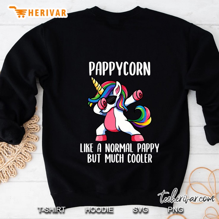 Mens Unicorn Pappy Girl Birthday Party Apparel, Pappycorn Cute Sweatshirt