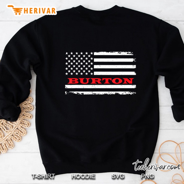 Michigan American Flag Burton Usa Patriotic Souvenir Sweatshirt