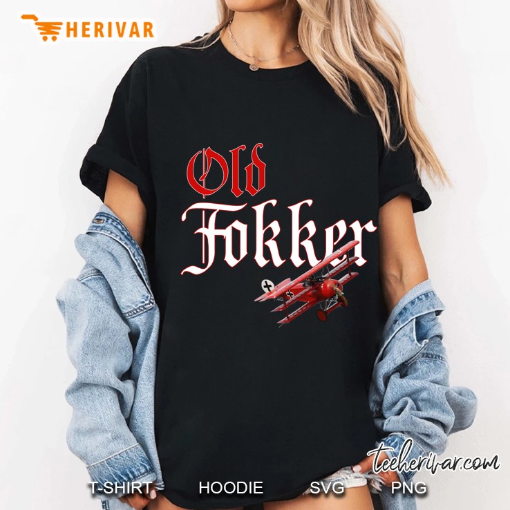 Old Fokker Dr1 Triplane Ww1 Fighter Plane Ladies Tee