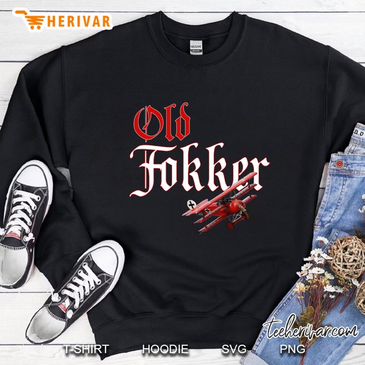 Old Fokker Dr1 Triplane Ww1 Fighter Plane Sweatshirt