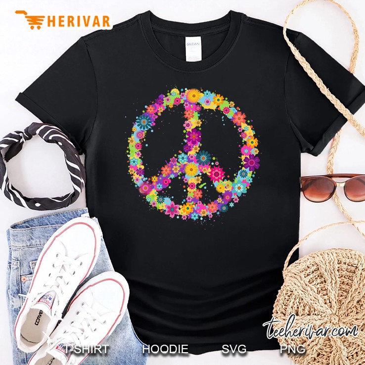 Peace Love Hippie Costume Tie Die 60S 70S Shirt