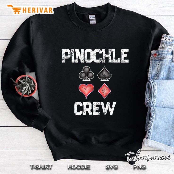 Retro Pinochle Crew Matching Card Playing Team Novelty Sweatshirt