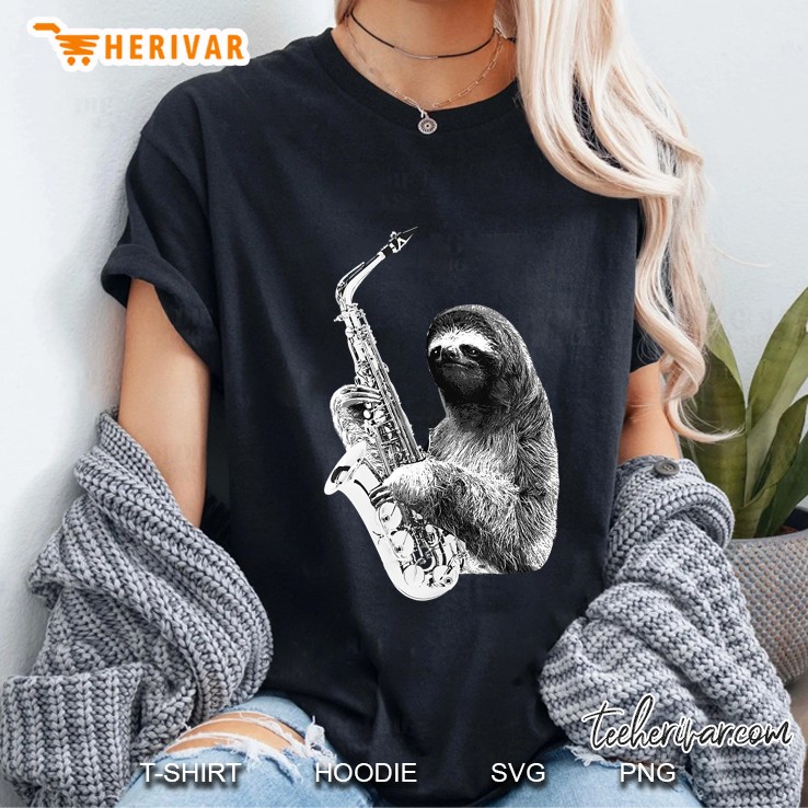 Saxophone Shirt Slow Jams Sloth Shirt Sloth Funny Ladies Tee