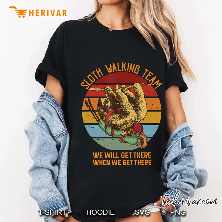 Sloth Walking Team - Nordic Walking Sports Fitness Walk Run Ladies Tee