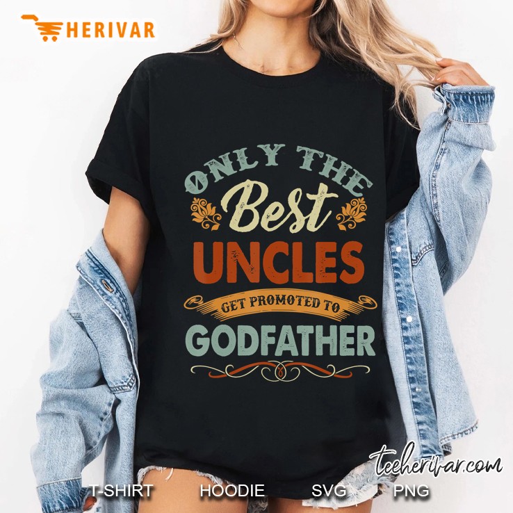 Vintage Retro Best Uncles Get Promoted To Godfather 2020 Ladies Tee