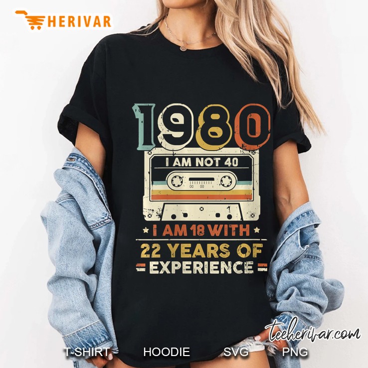 Womens 40 Year Old, 40Th Birthday, 1980 Ladies Tee