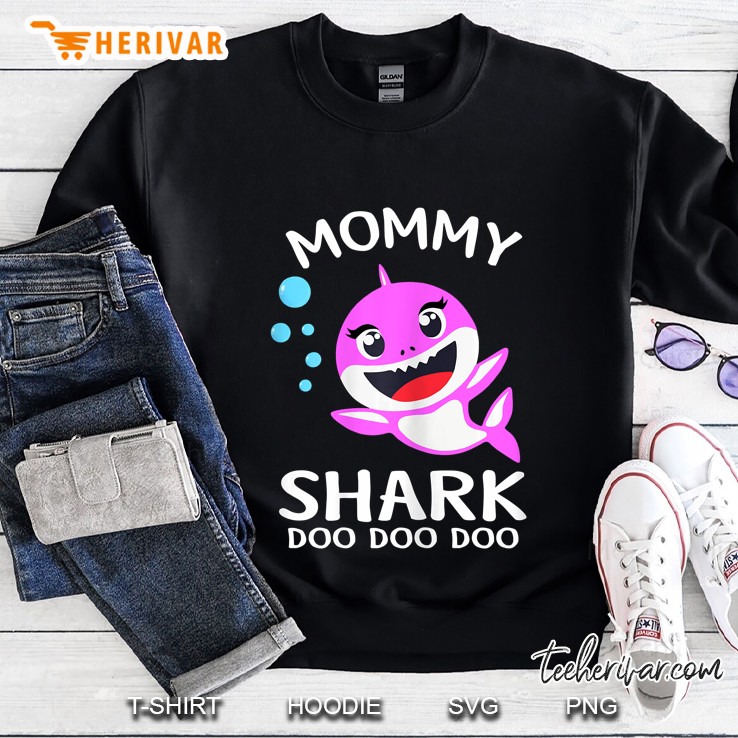 Womens Mommy Shark Shirt Mothers Day Gift Idea For Mother Wife Her Mugs