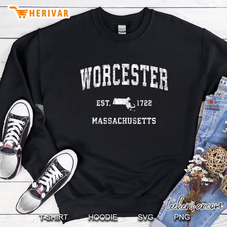 Worcester Massachusetts Ma Vintage Athletic Sports Design Sweatshirt