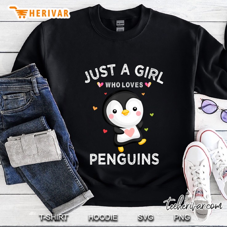 Funny Just A Girl Who Loves Penguins Gift For Women Sweatshirt