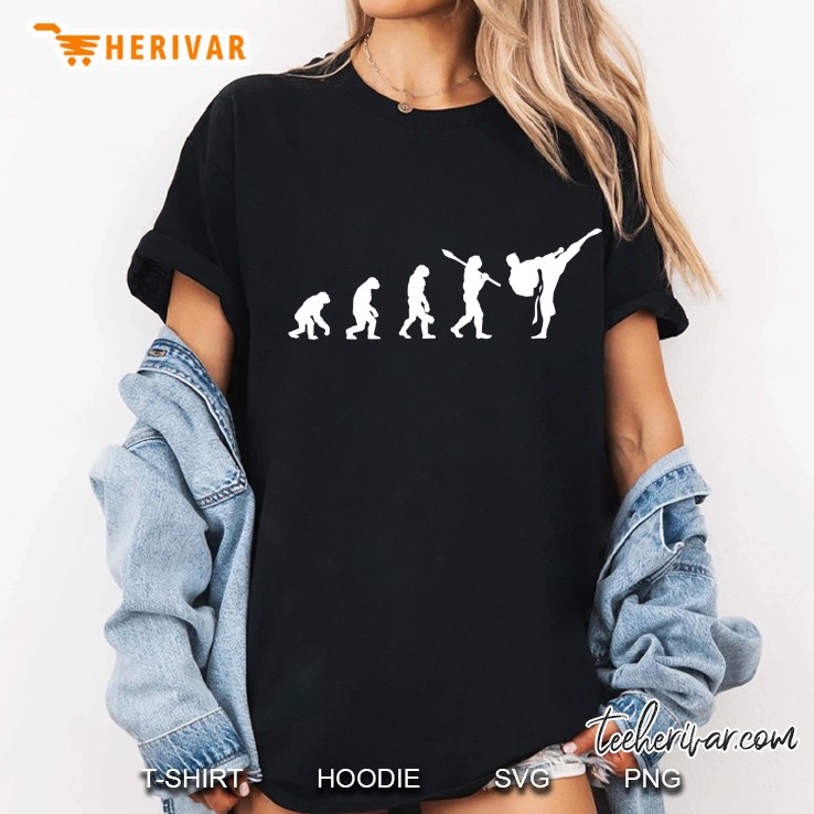 Funny Karate Evolution Gift For Martial Artists Ladies Tee
