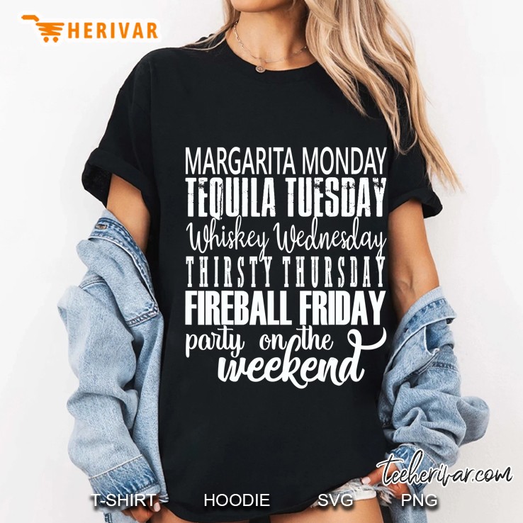 Party On The Weekend Tequila Drinking Ladies Tee