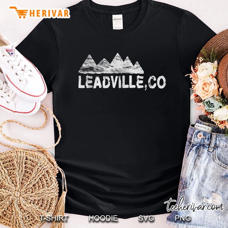 Trendy Grunge Leadville Co Mountains Ski Town Shirt
