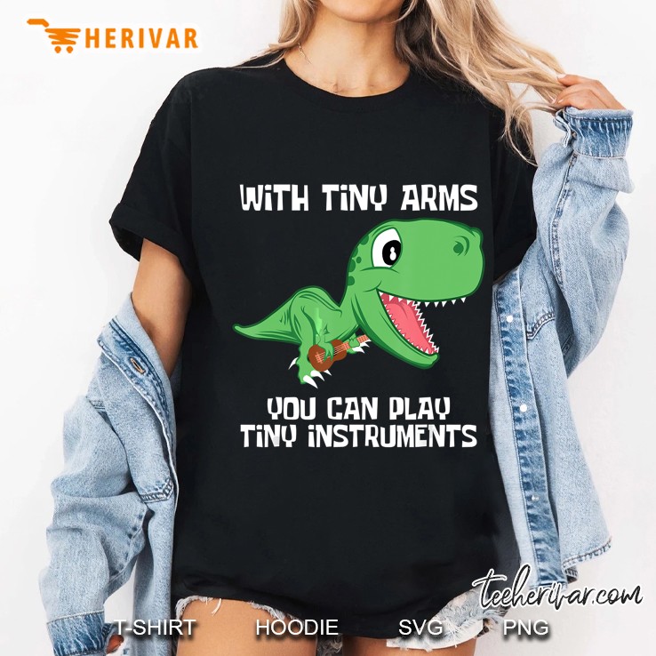 Ukulele Dinosaur T-Rex Uke Player Hoodie