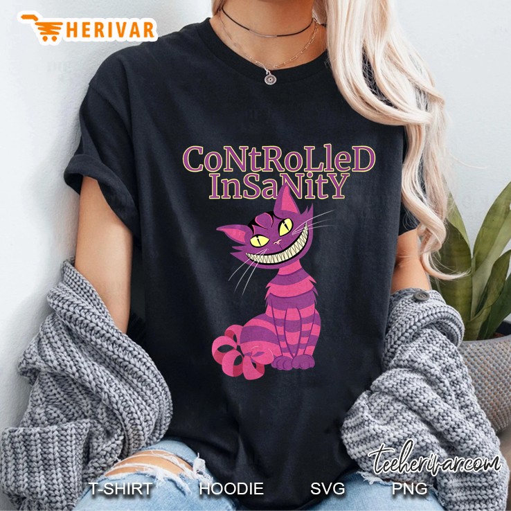 Womens Controlled Insanity Cheshire Cat Alice In Wonderland Hoodie