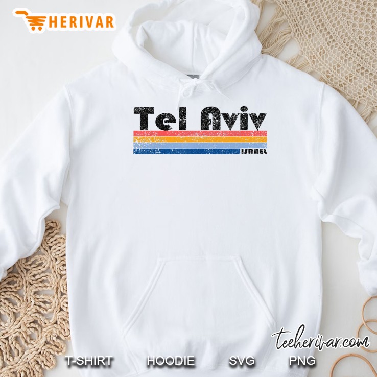 Vintage 1980S Style Tel Aviv Israel Hoodie