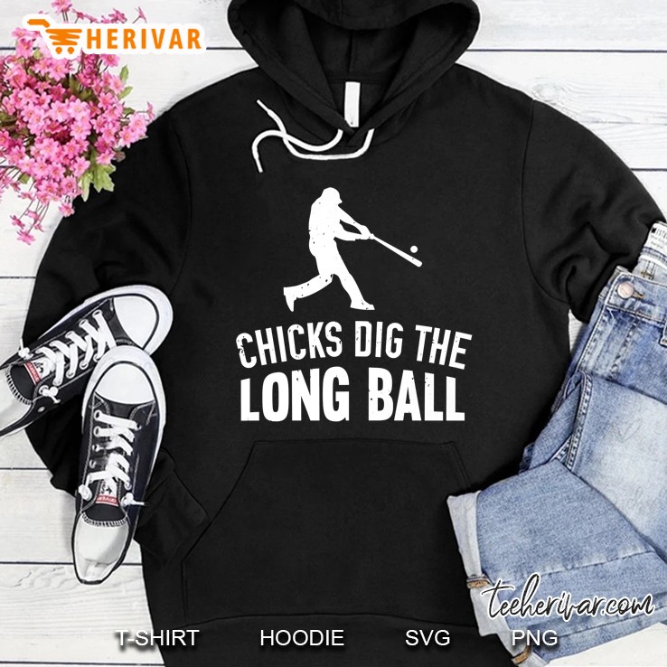 Chicks Dig The Long Ball Premium Hoodie