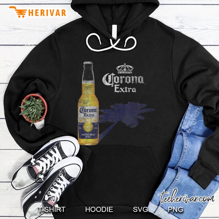 Corona Palm Tree Shadow Corona Logo Hoodie