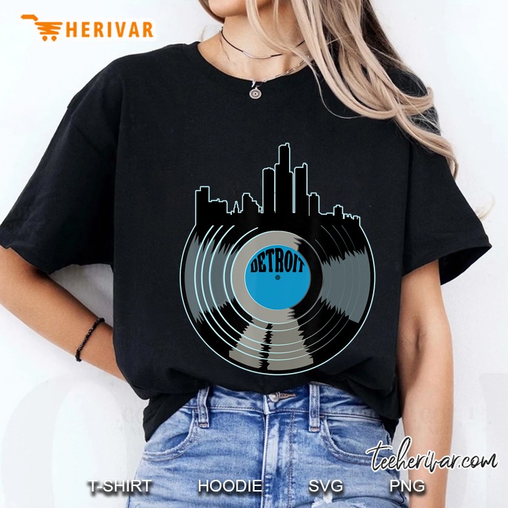 Detroit Music Vinyl Record Detroit Inhabitant Ladies Tee