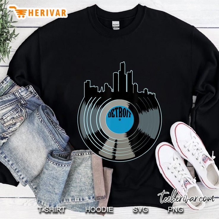 Detroit Music Vinyl Record Detroit Inhabitant Sweatshirt