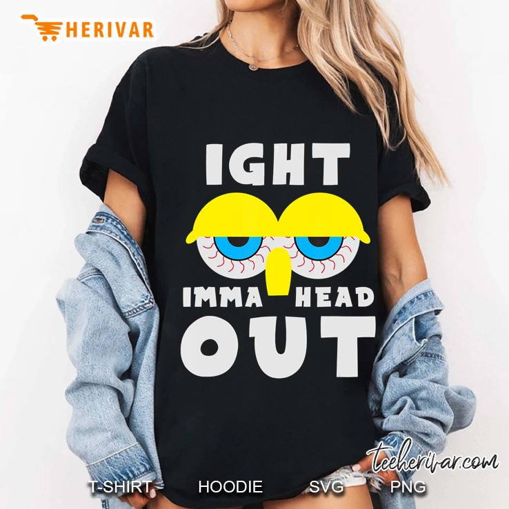 Funny Dank Meme Ight Imma Head Out Bloodshot Eyed Cartoon Hoodie