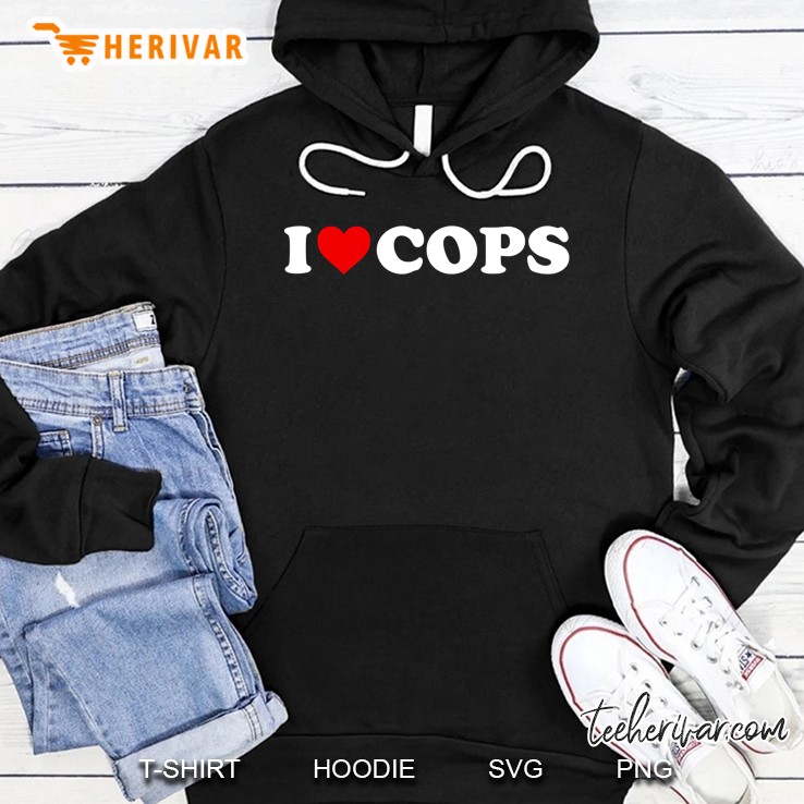 I Love Cops - Heart Mugs