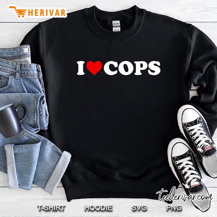 I Love Cops - Heart Mugs