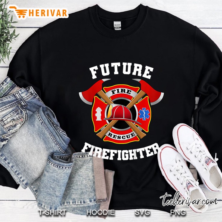 Kids Future Firefighter Fireman Rescue Birthday Sweatshirt