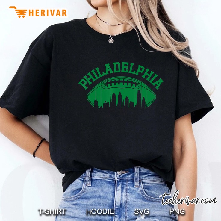 Philadelphia Football Vintage Philly Skyline Eagle Gift Ladies Tee