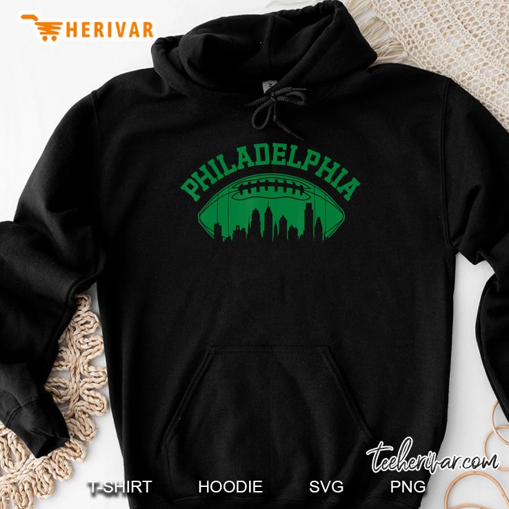 Philadelphia Football Vintage Philly Skyline Eagle Gift Hoodie