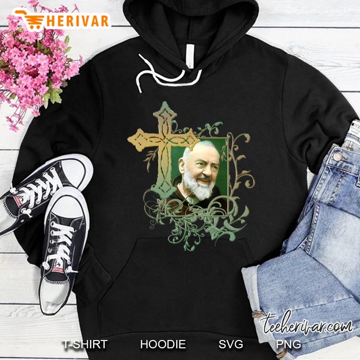 Saint Padre Pio Prayer Cross Gifts For Catholics Holy Saints Hoodie