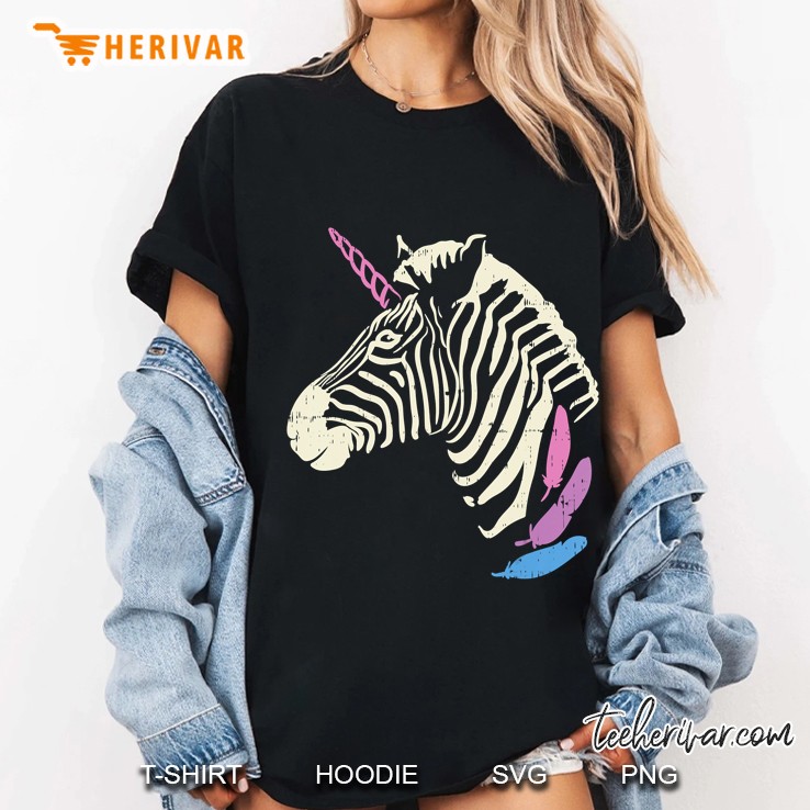 Zebracorn Cute Zebra Unicorn Animal Lover Kids Girls Gift Ladies Tee