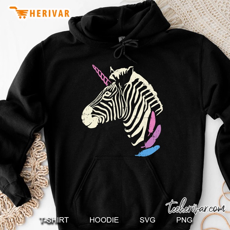 Zebracorn Cute Zebra Unicorn Animal Lover Kids Girls Gift Hoodie