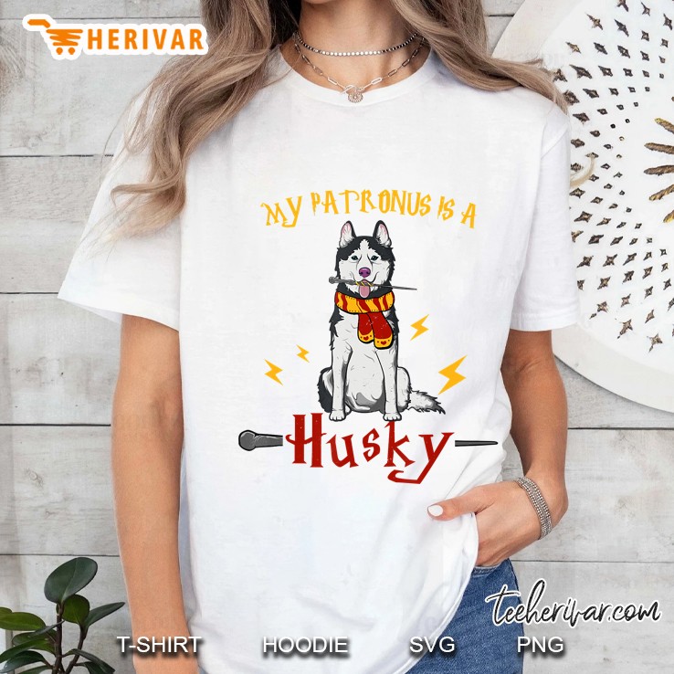 Husky Is My Patronus Funny Gift For Dog Lover Ladies Tee