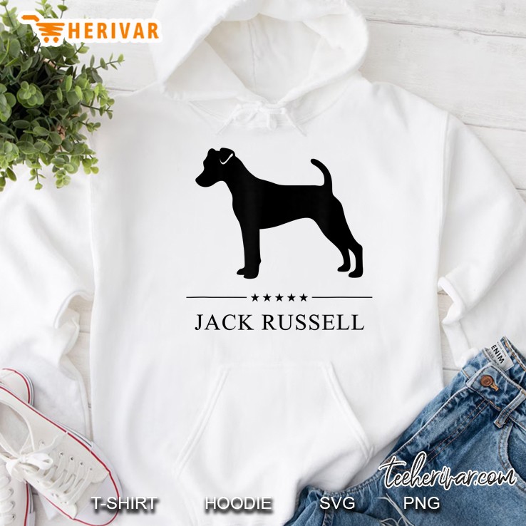Jack Russell Black Silhouette Hoodie