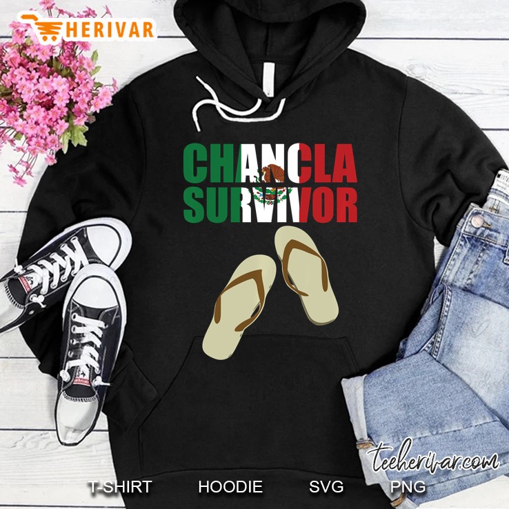 Chancla Survivor Mexican Flag Mexico Aztec Maya Funny Hoodie
