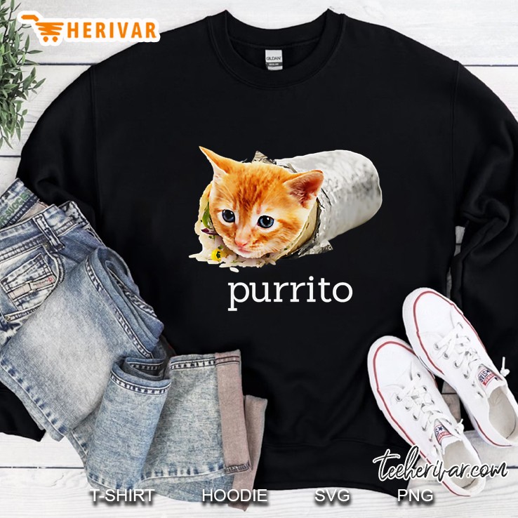 Cute Funny Kitty Cat Purrito Burrito Pun Sweatshirt