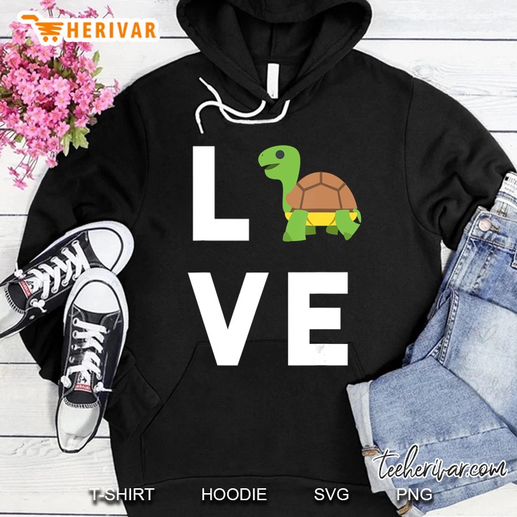 Cute I Love Turtles Funny Turtle Lover Kids Gift Hoodie
