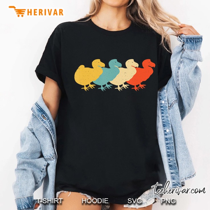 Dodo Vintage Retro Flightless Bird Rail Lover 60S 70S Gift Ladies Tee