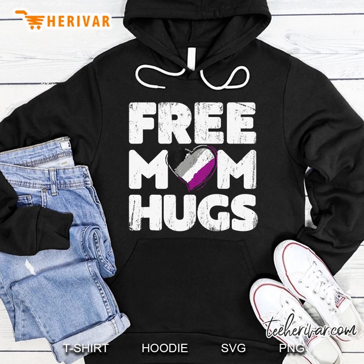 Free Mom Hugs Shirt, Free Mom Hugs Asexual Pride Lgbtqia Hoodie