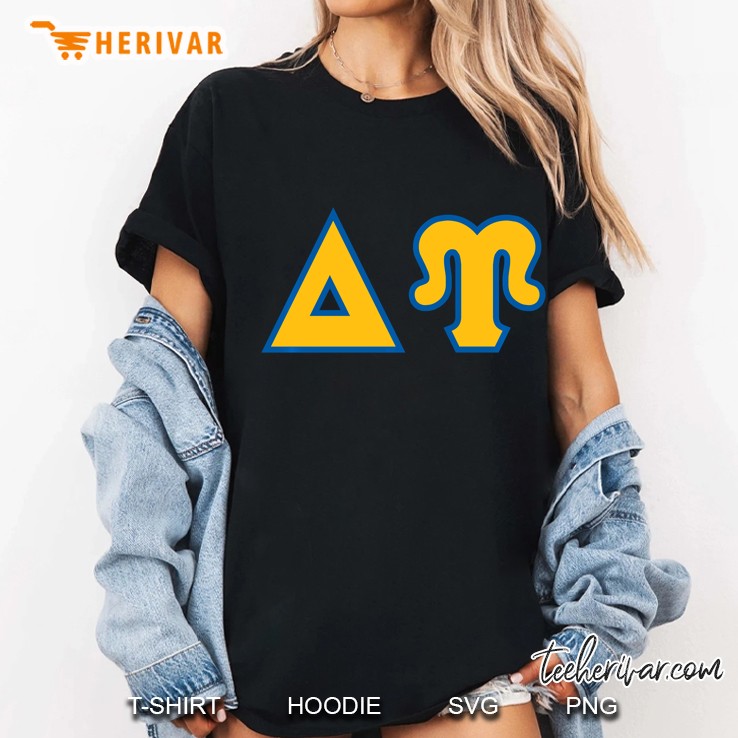 Greek Letters - Delta And Upsilon Pullover Ladies Tee