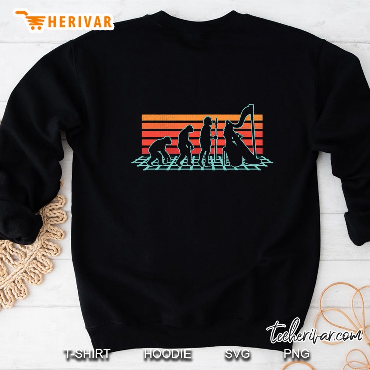 Harp Player Retro Vintage Harpist Musician Funny Gift Sweatshirt