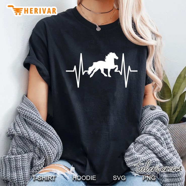 Icelandic Horse Heartbeat Riding Iceland Pony Toelt Ladies Tee