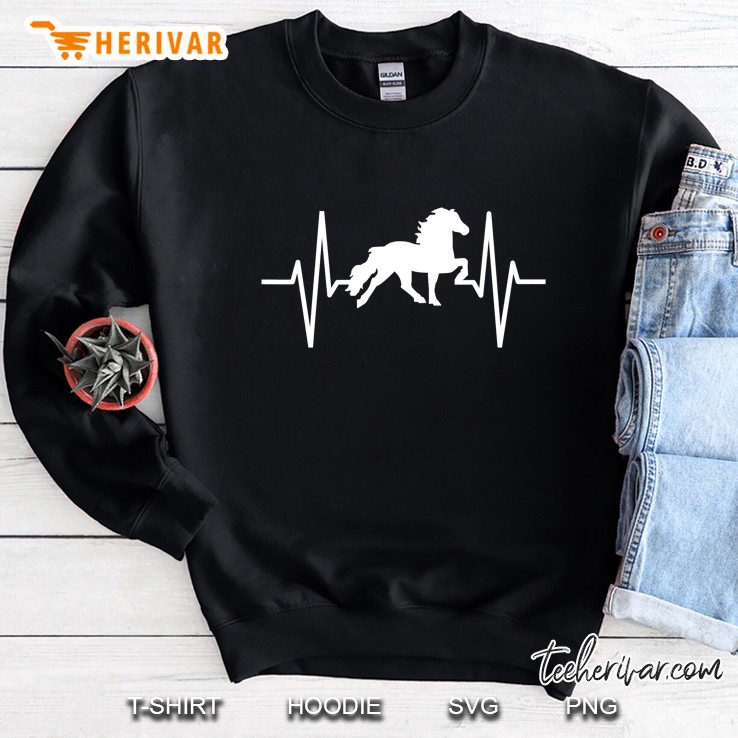 Icelandic Horse Heartbeat Riding Iceland Pony Toelt Sweatshirt
