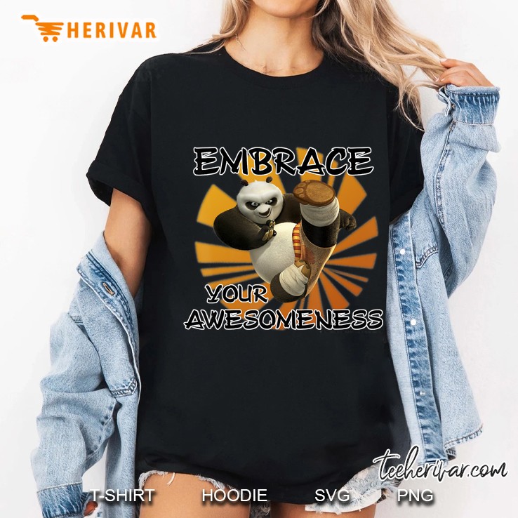 Kung Fu Panda Embrace Your Awesomeness Po Portrait Ladies Tee