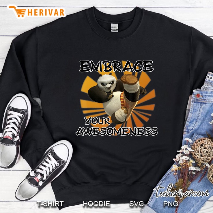 Kung Fu Panda Embrace Your Awesomeness Po Portrait Sweatshirt