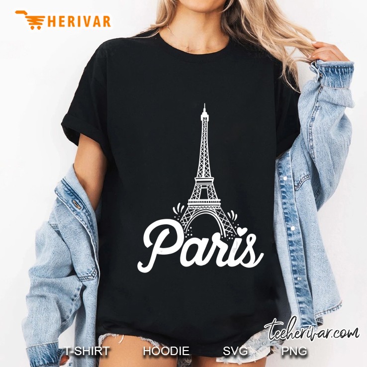 Paris France Eiffel Tower Vintage Gift Ladies Tee