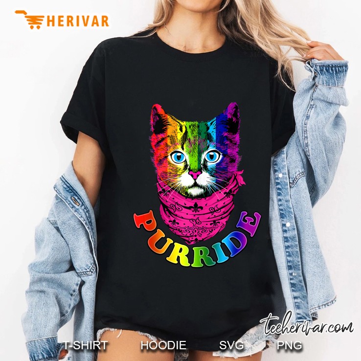 Purride Cat - Pride Cat Gay Pride Tank Top Ladies Tee